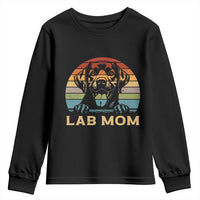 Lab Mom Youth Sweatshirt Retro Sunset Dog Mom Gift - Wonder Print Shop