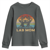 Lab Mom Youth Sweatshirt Retro Sunset Dog Mom Gift - Wonder Print Shop