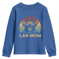 Lab Mom Youth Sweatshirt Retro Sunset Dog Mom Gift - Wonder Print Shop