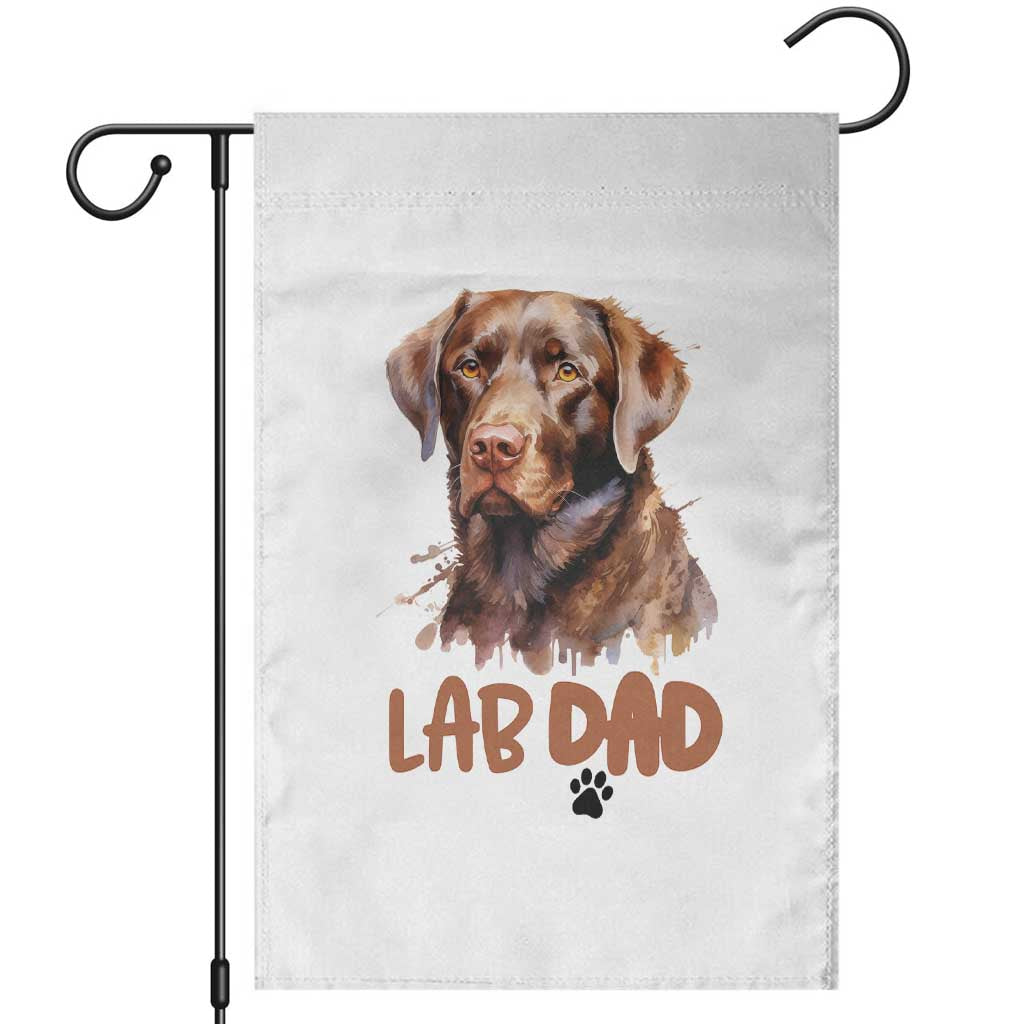 Chocolate Labrador Retriever Dad Garden Flag Dog Lover Gift - Wonder Print Shop