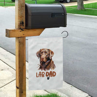 Chocolate Labrador Retriever Dad Garden Flag Dog Lover Gift - Wonder Print Shop
