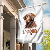 Chocolate Labrador Retriever Dad Garden Flag Dog Lover Gift - Wonder Print Shop