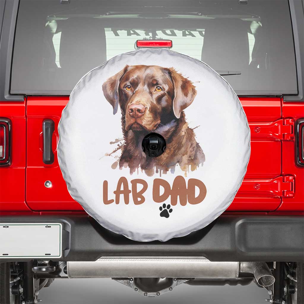 Chocolate Labrador Retriever Dad Spare Tire Cover Dog Lover Gift - Wonder Print Shop
