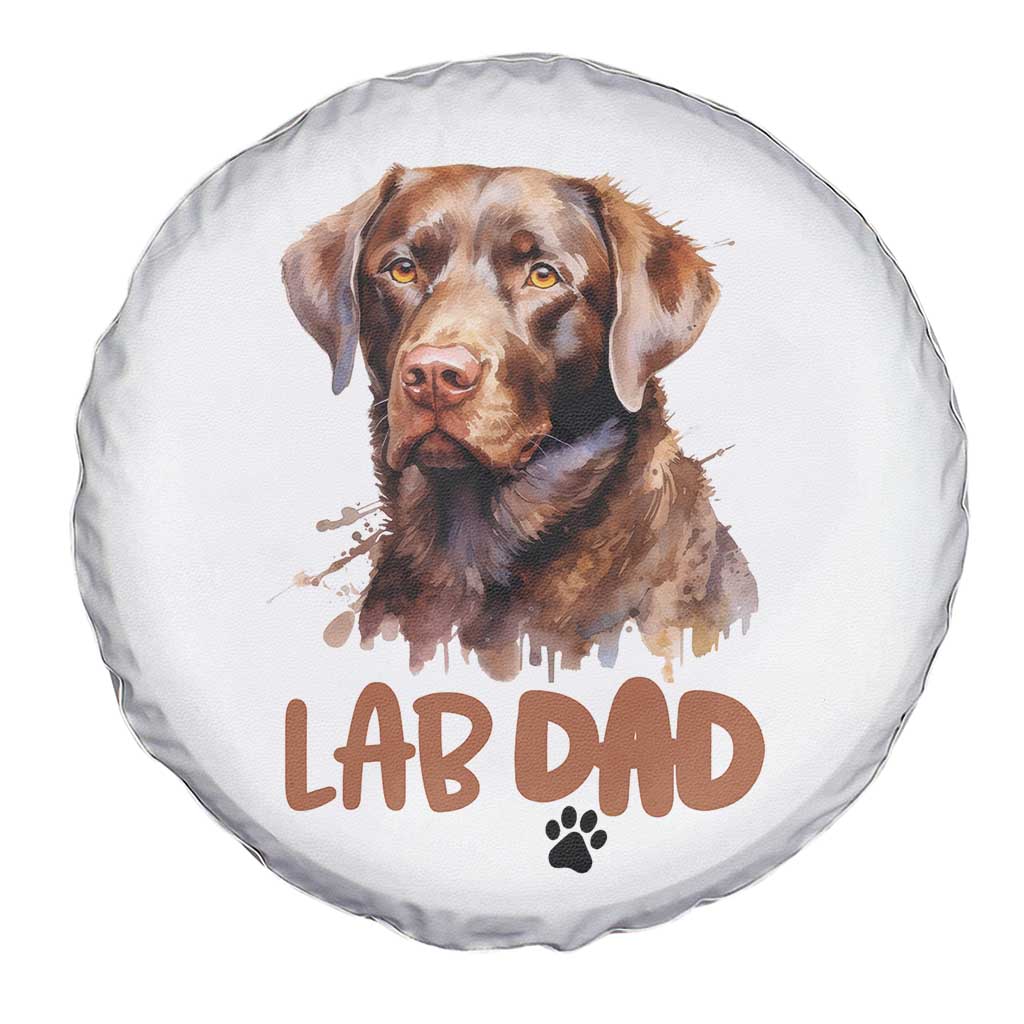 Chocolate Labrador Retriever Dad Spare Tire Cover Dog Lover Gift - Wonder Print Shop