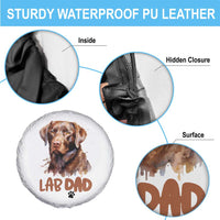 Chocolate Labrador Retriever Dad Spare Tire Cover Dog Lover Gift - Wonder Print Shop