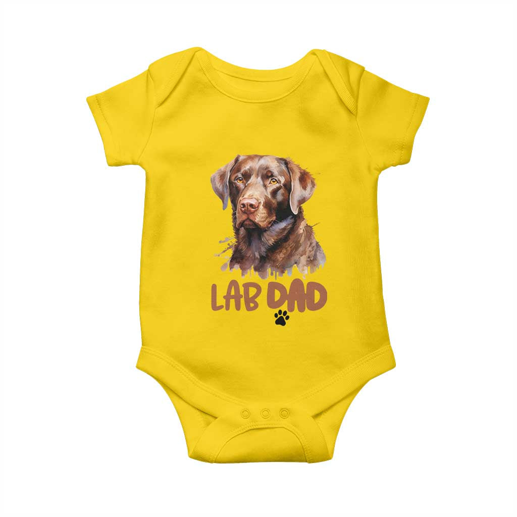 Chocolate Labrador Retriever Dad Baby Onesie Dog Lover Gift - Wonder Print Shop