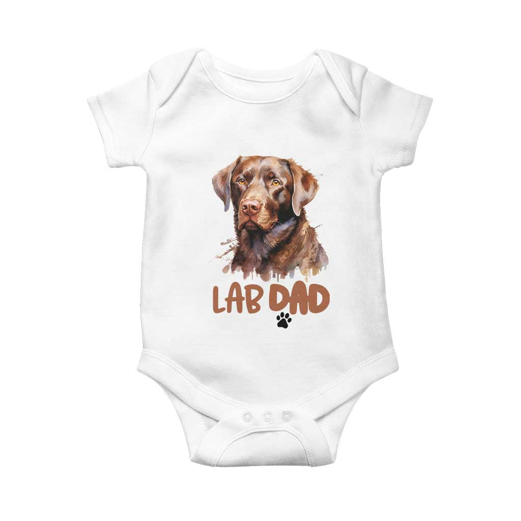 Chocolate Labrador Retriever Dad Baby Onesie Dog Lover Gift - Wonder Print Shop