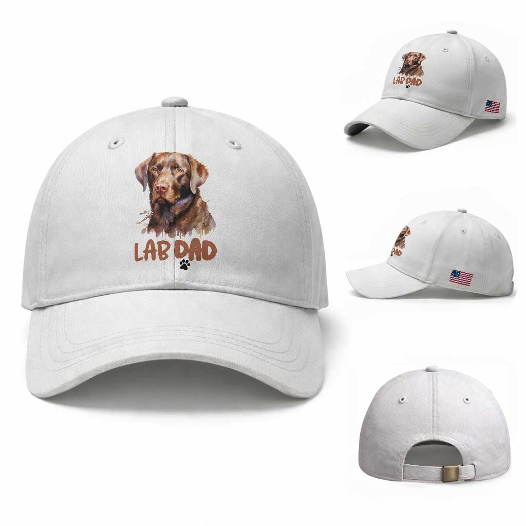 Chocolate Labrador Retriever Dad Baseball Cap Dog Lover Gift