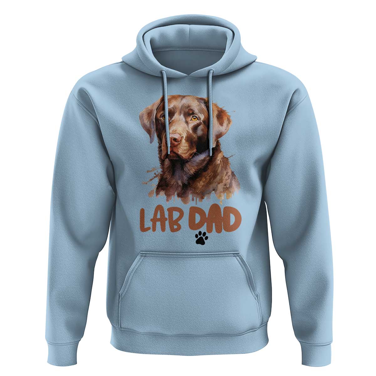 Chocolate Labrador Retriever Dad Hoodie Dog Lover Gift - Wonder Print Shop