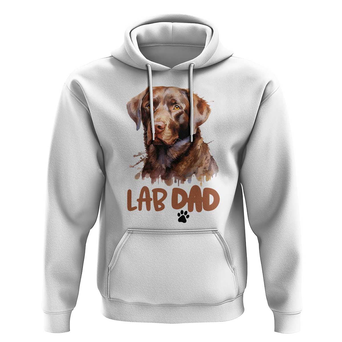 Chocolate Labrador Retriever Dad Hoodie Dog Lover Gift - Wonder Print Shop