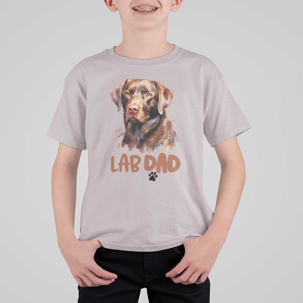 Chocolate Labrador Retriever Dad T Shirt For Kid Dog Lover Gift - Wonder Print Shop