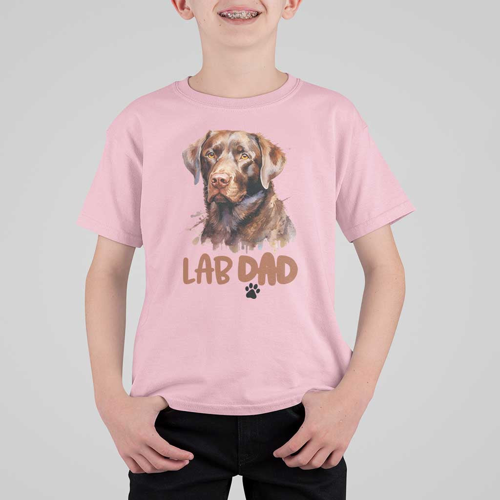 Chocolate Labrador Retriever Dad T Shirt For Kid Dog Lover Gift - Wonder Print Shop