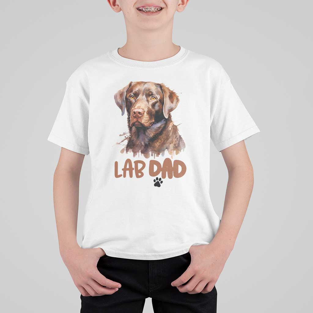 Chocolate Labrador Retriever Dad T Shirt For Kid Dog Lover Gift - Wonder Print Shop