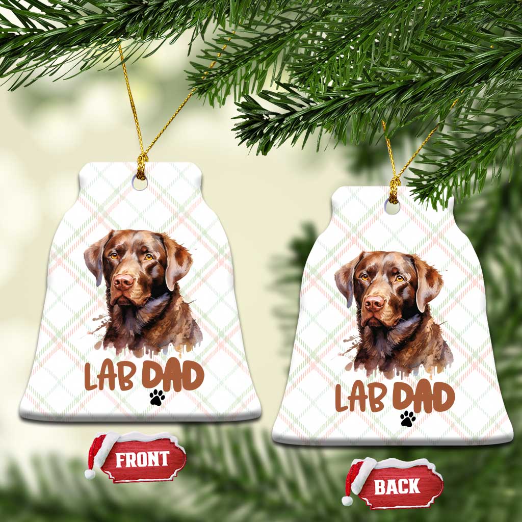 Chocolate Labrador Retriever Dad Ceramic Ornament Dog Lover Gift - Wonder Print Shop