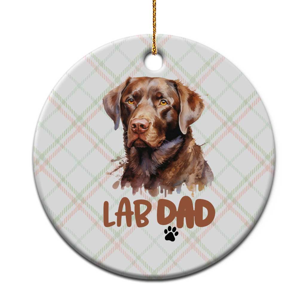 Chocolate Labrador Retriever Dad Ceramic Ornament Dog Lover Gift - Wonder Print Shop