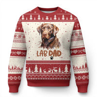 Chocolate Labrador Retriever Dad Ugly Christmas Sweater Dog Lover Gift - Wonder Print Shop
