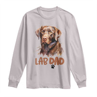 Chocolate Labrador Retriever Dad Long Sleeve Shirt Dog Lover Gift - Wonder Print Shop
