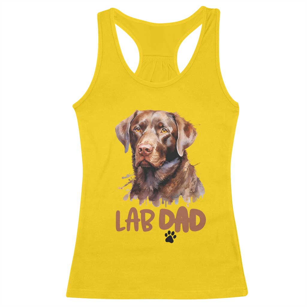 Chocolate Labrador Retriever Dad Racerback Tank Top Dog Lover Gift - Wonder Print Shop