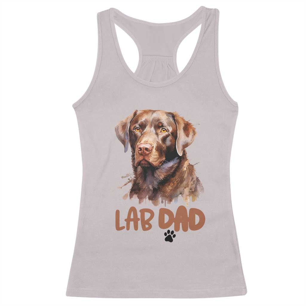 Chocolate Labrador Retriever Dad Racerback Tank Top Dog Lover Gift - Wonder Print Shop