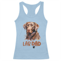 Chocolate Labrador Retriever Dad Racerback Tank Top Dog Lover Gift - Wonder Print Shop