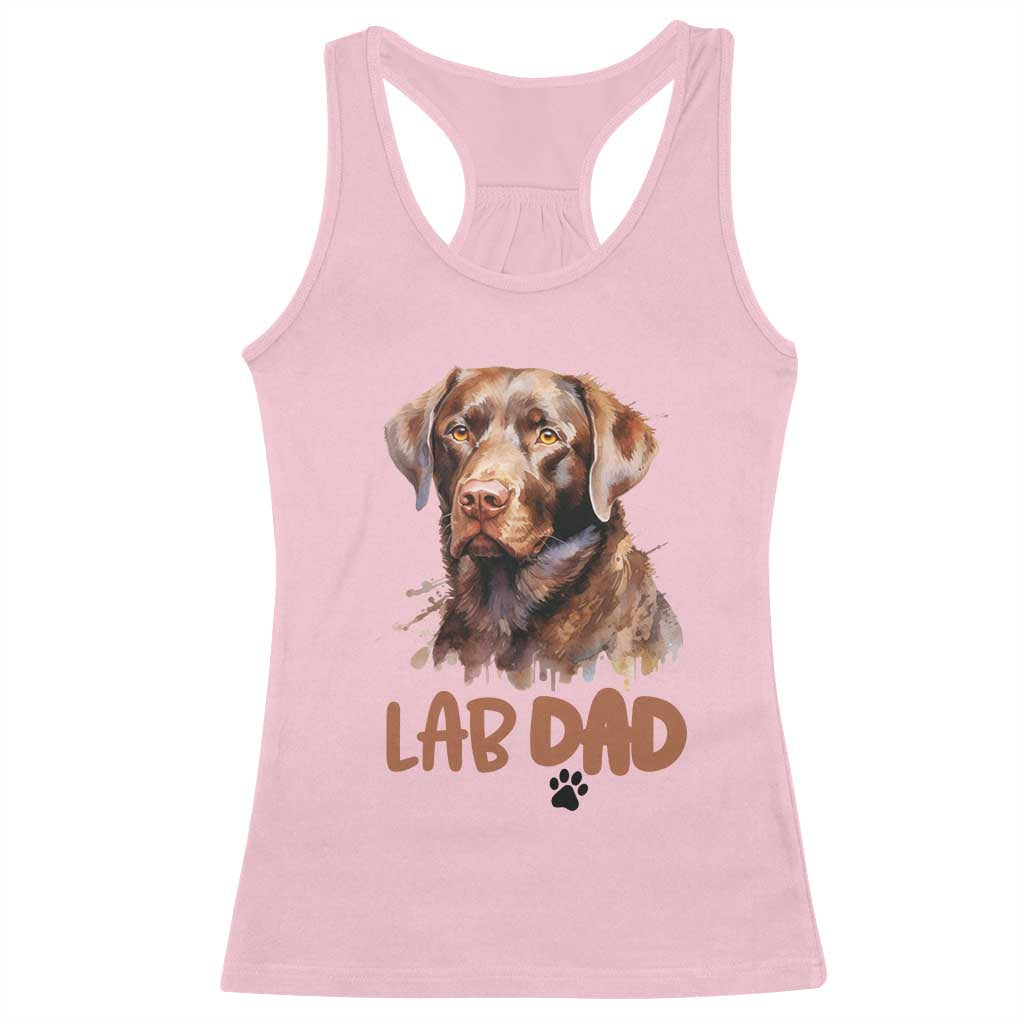 Chocolate Labrador Retriever Dad Racerback Tank Top Dog Lover Gift - Wonder Print Shop