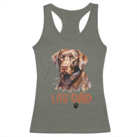 Chocolate Labrador Retriever Dad Racerback Tank Top Dog Lover Gift - Wonder Print Shop