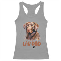 Chocolate Labrador Retriever Dad Racerback Tank Top Dog Lover Gift - Wonder Print Shop