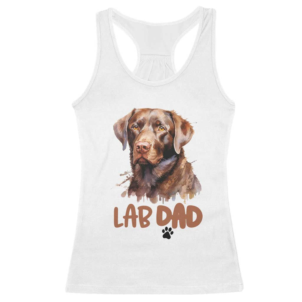 Chocolate Labrador Retriever Dad Racerback Tank Top Dog Lover Gift - Wonder Print Shop