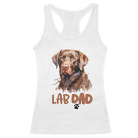 Chocolate Labrador Retriever Dad Racerback Tank Top Dog Lover Gift - Wonder Print Shop
