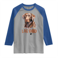 Chocolate Labrador Retriever Dad Raglan Shirt Dog Lover Gift - Wonder Print Shop