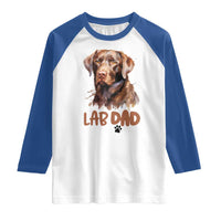 Chocolate Labrador Retriever Dad Raglan Shirt Dog Lover Gift - Wonder Print Shop