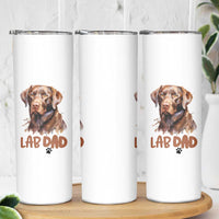 Chocolate Labrador Retriever Dad Skinny Tumbler Dog Lover Gift - Wonder Print Shop