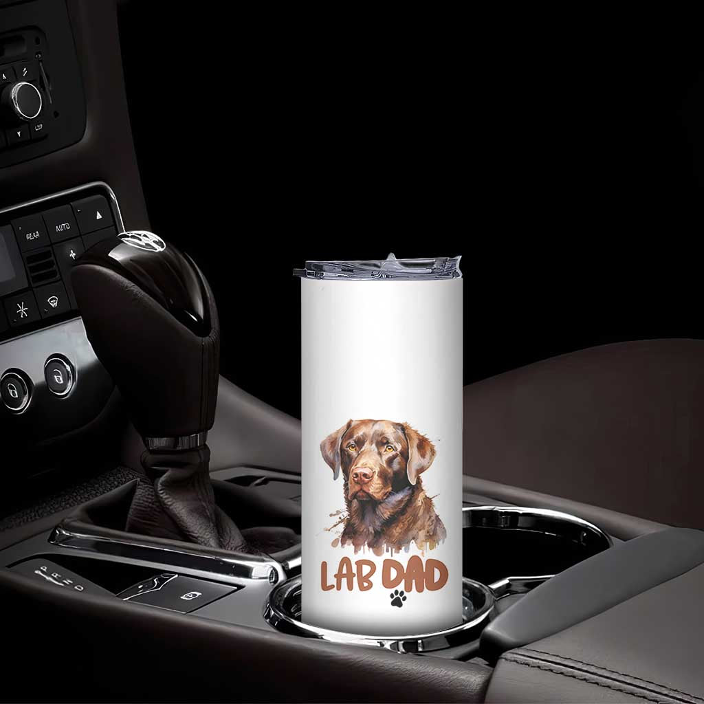 Chocolate Labrador Retriever Dad Skinny Tumbler Dog Lover Gift - Wonder Print Shop