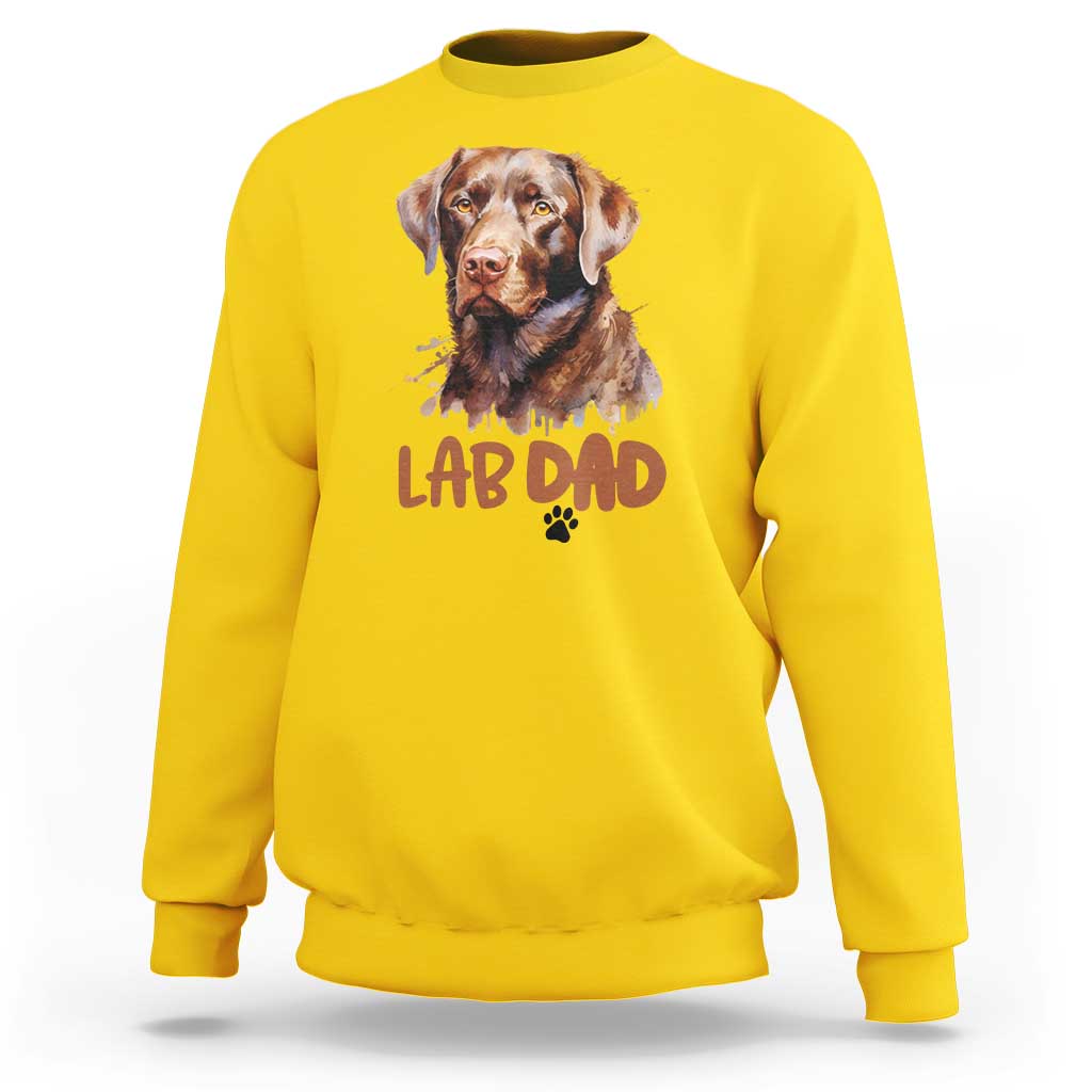 Chocolate Labrador Retriever Dad Sweatshirt Dog Lover Gift - Wonder Print Shop