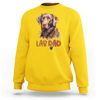 Chocolate Labrador Retriever Dad Sweatshirt Dog Lover Gift - Wonder Print Shop