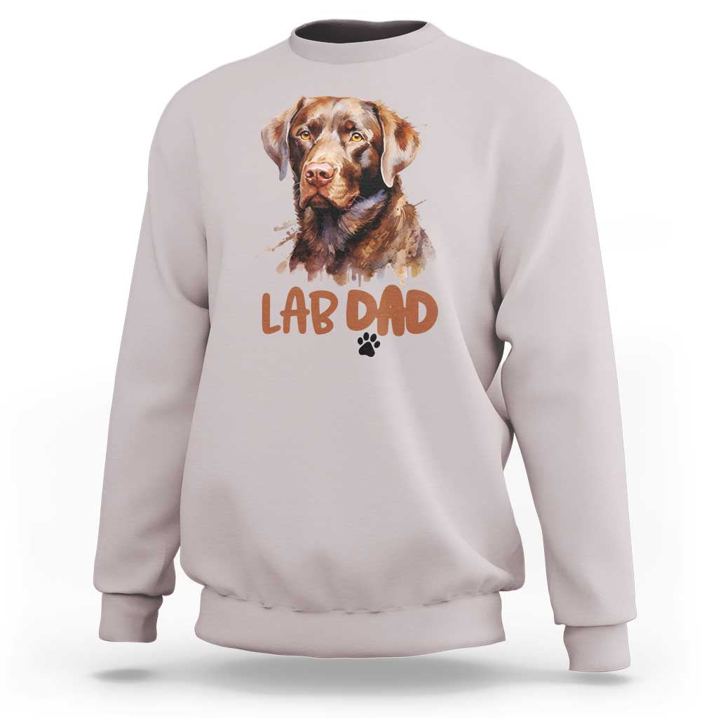 Chocolate Labrador Retriever Dad Sweatshirt Dog Lover Gift - Wonder Print Shop
