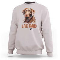 Chocolate Labrador Retriever Dad Sweatshirt Dog Lover Gift - Wonder Print Shop