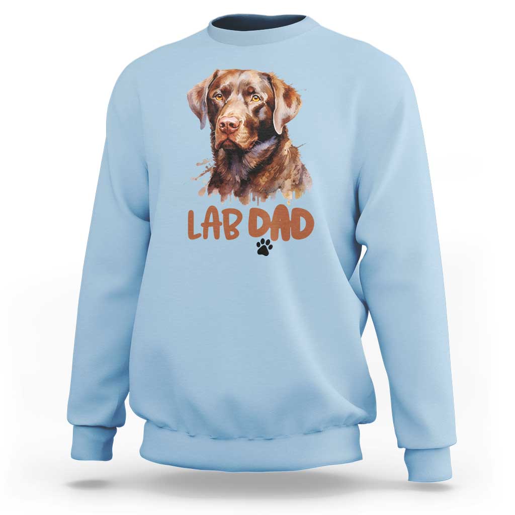 Chocolate Labrador Retriever Dad Sweatshirt Dog Lover Gift - Wonder Print Shop