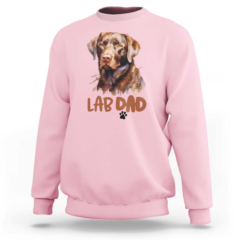 Chocolate Labrador Retriever Dad Sweatshirt Dog Lover Gift - Wonder Print Shop