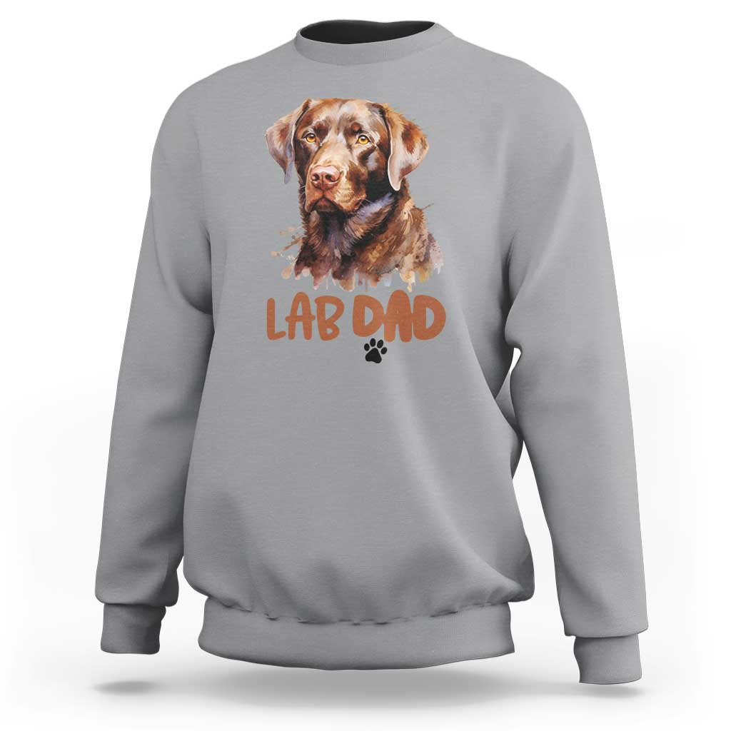 Chocolate Labrador Retriever Dad Sweatshirt Dog Lover Gift - Wonder Print Shop