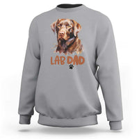 Chocolate Labrador Retriever Dad Sweatshirt Dog Lover Gift - Wonder Print Shop