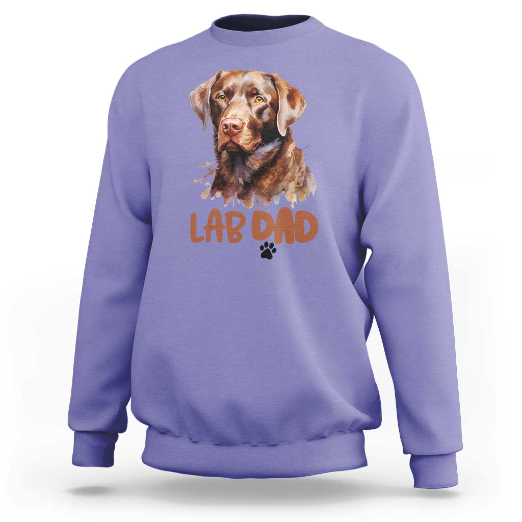 Chocolate Labrador Retriever Dad Sweatshirt Dog Lover Gift - Wonder Print Shop