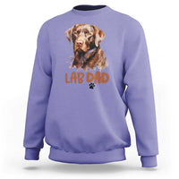 Chocolate Labrador Retriever Dad Sweatshirt Dog Lover Gift - Wonder Print Shop