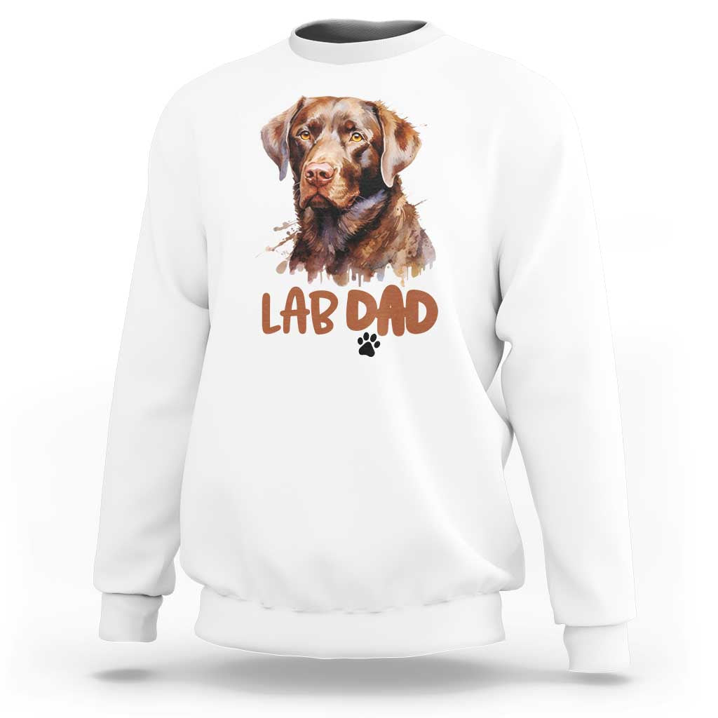 Chocolate Labrador Retriever Dad Sweatshirt Dog Lover Gift - Wonder Print Shop