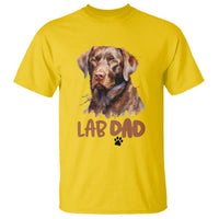 Chocolate Labrador Retriever Dad T Shirt Dog Lover Gift - Wonder Print Shop
