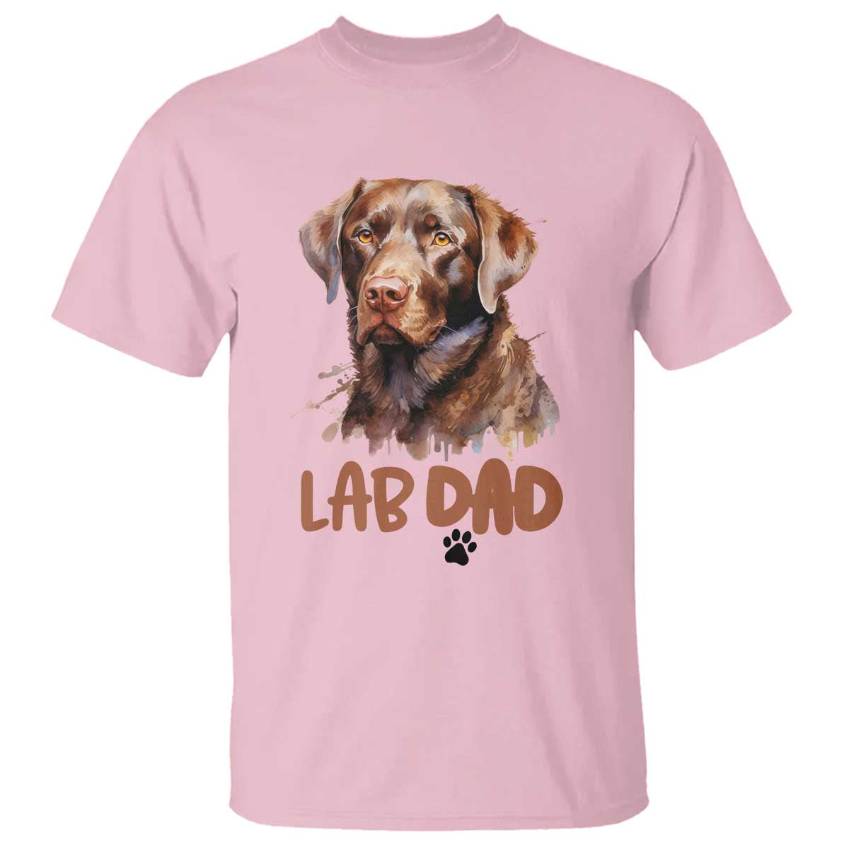 Chocolate Labrador Retriever Dad T Shirt Dog Lover Gift - Wonder Print Shop