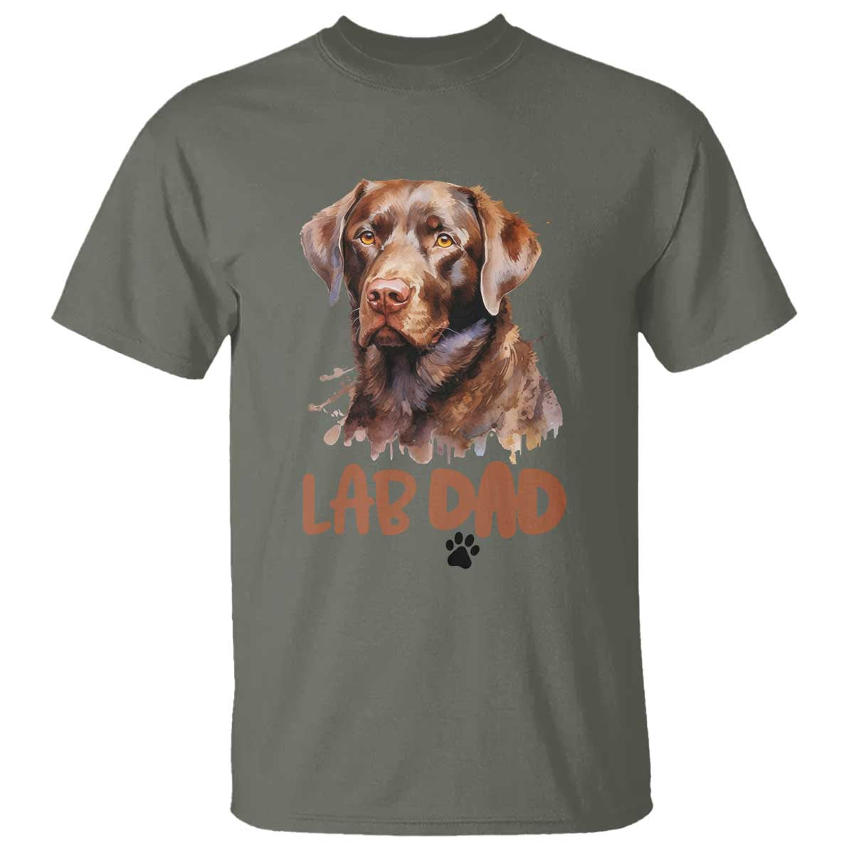 Chocolate Labrador Retriever Dad T Shirt Dog Lover Gift - Wonder Print Shop