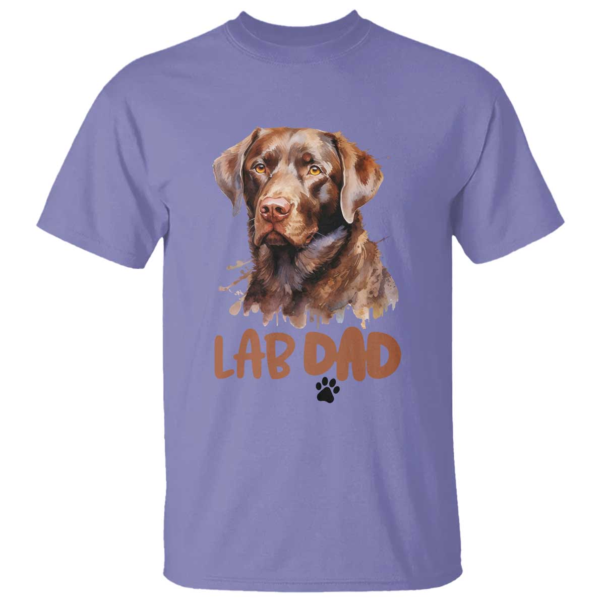 Chocolate Labrador Retriever Dad T Shirt Dog Lover Gift - Wonder Print Shop