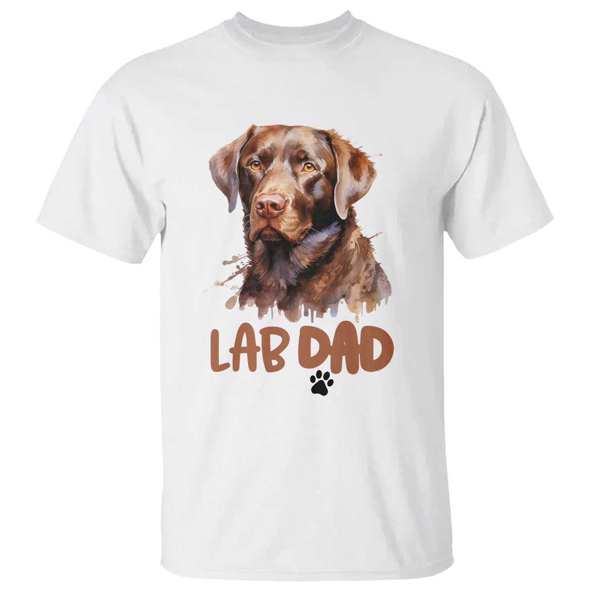Chocolate Labrador Retriever Dad T Shirt Dog Lover Gift - Wonder Print Shop