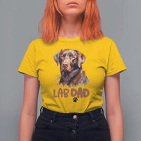 Chocolate Labrador Retriever Dad T Shirt For Women Dog Lover Gift - Wonder Print Shop